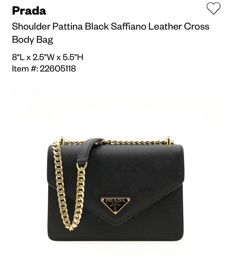 Shop PRADA Saffiano leather Prada Identity shoulder bag (1BD200