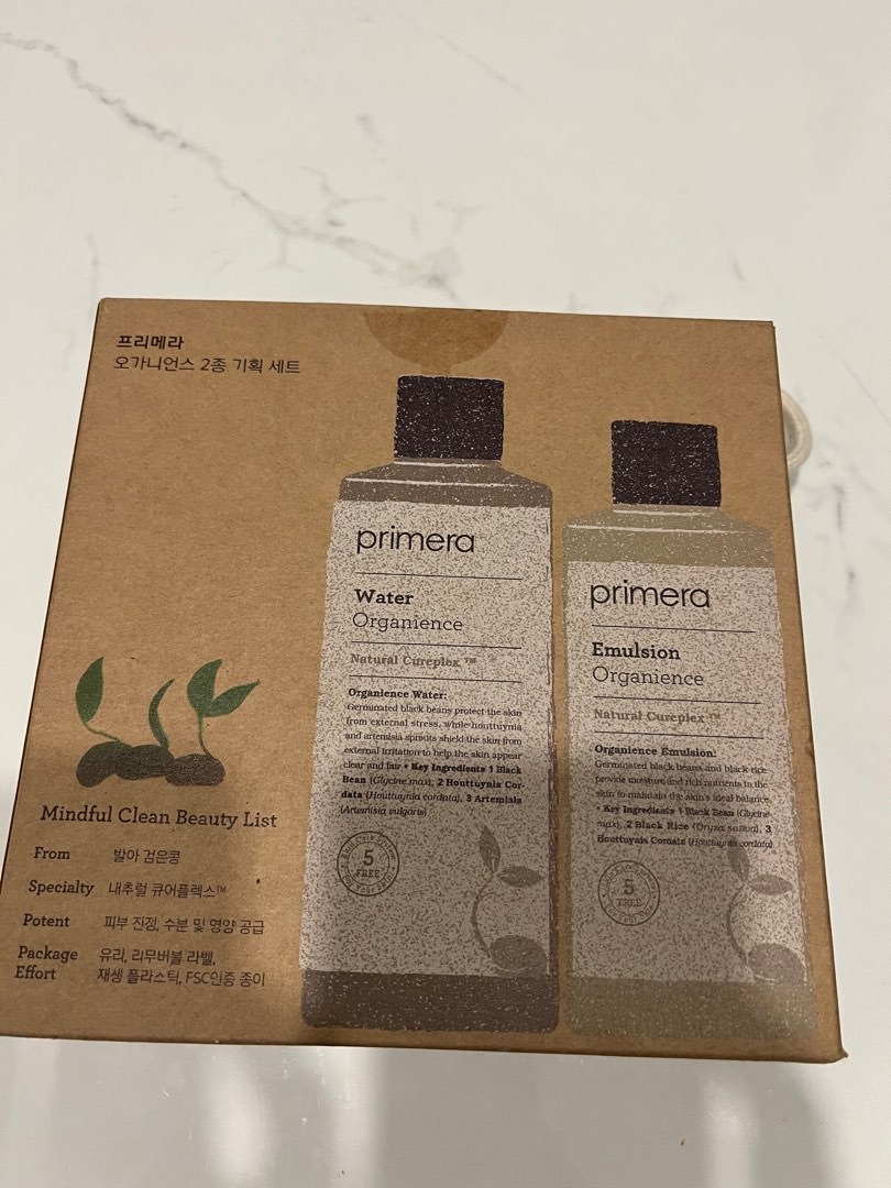 Primera Water Organience and Emulsion Pack with free gift, Beauty