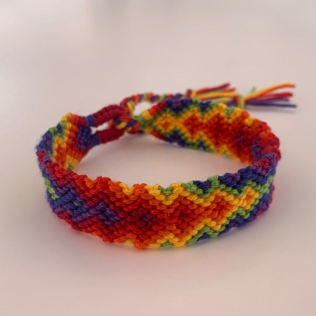 Rainbow friendship bracelet Hobbies Toys Stationery Craft