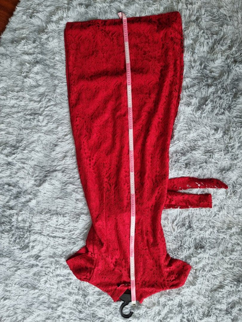 Red Lace Short A-Line Cheongsam Qi Pao Dress