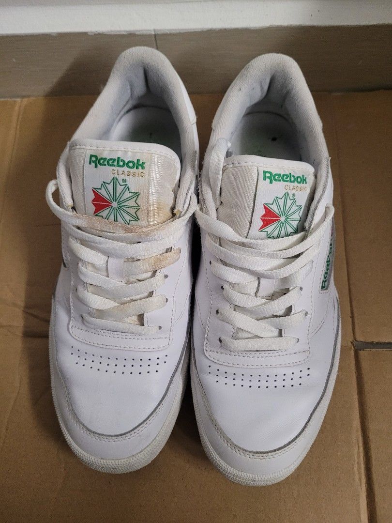 Reebok c 85 best sale white green