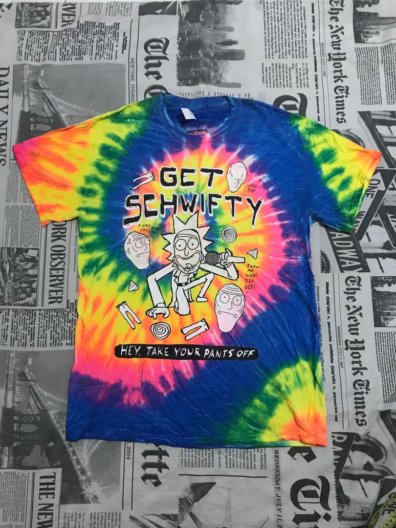 rick and morty t shirt tie dye