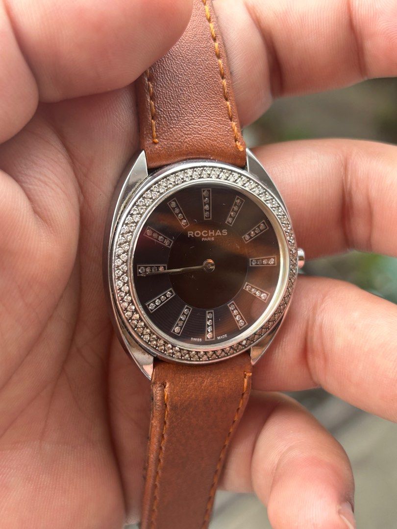 注目の 未使用 新品同 ロシャス ROCHAS Paris メンズ 腕時計 QZダイヤ