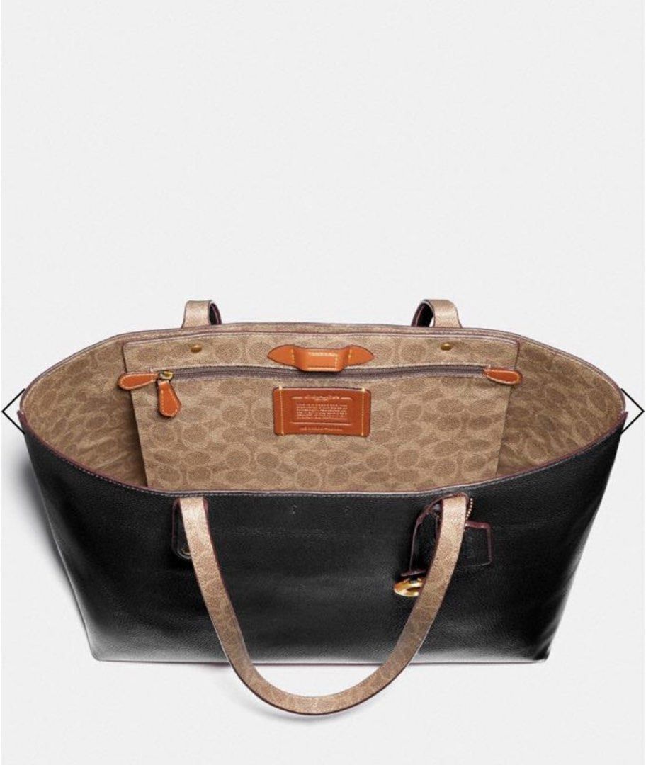 Central tote with hotsell signature canvas blocking