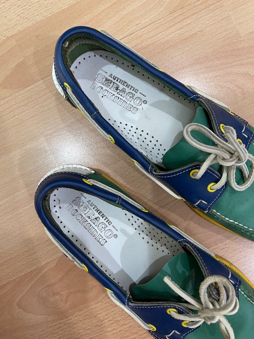 Sebago docksides green top