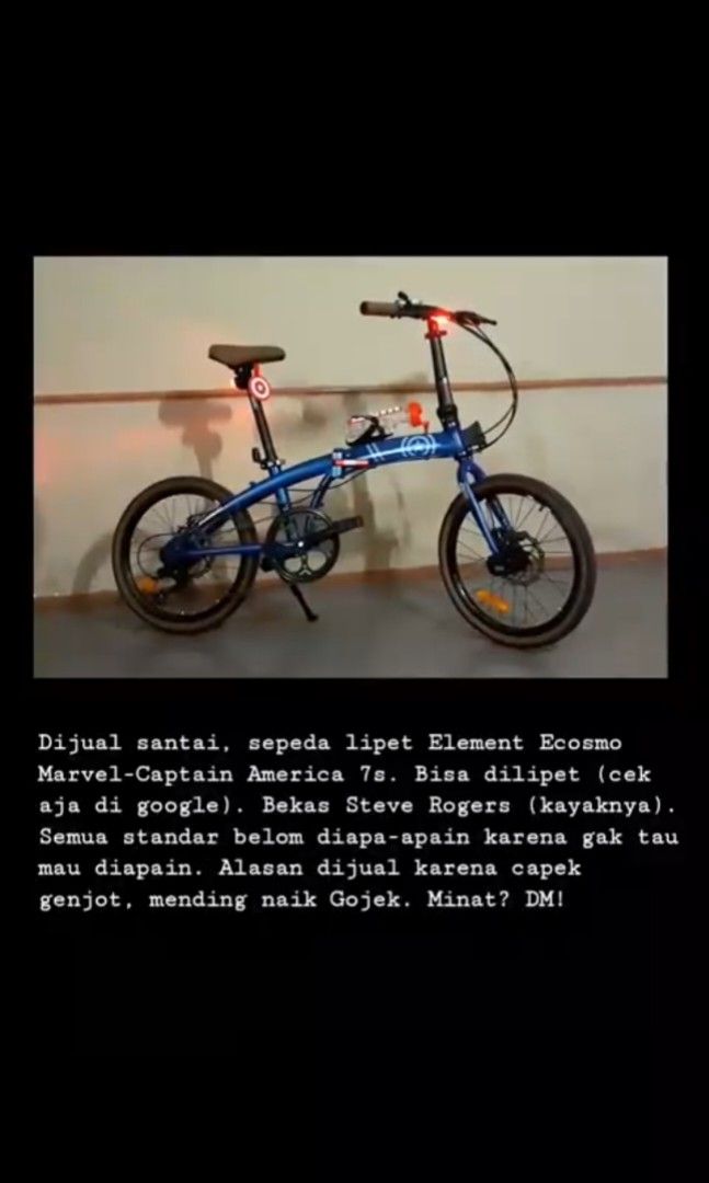 Element folding bike ecosmo captain america edition store