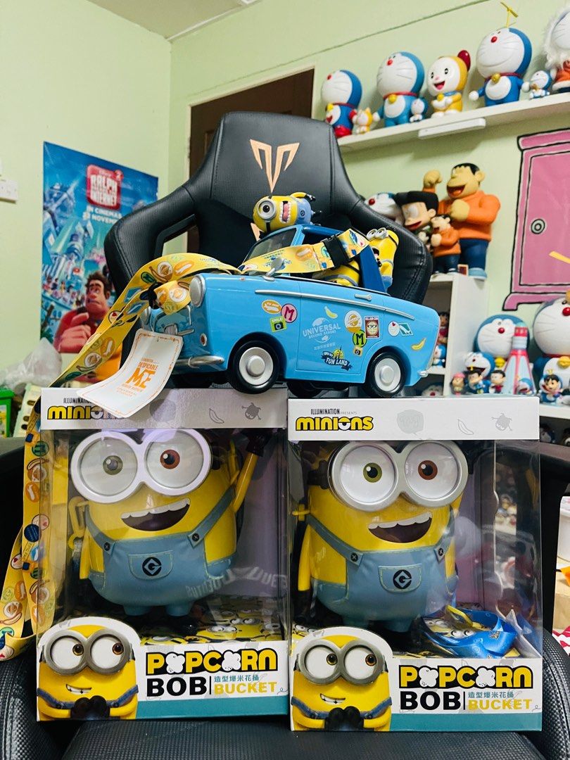 Set of minion popcorn bucket, Hobbies & Toys, Toys & Games on Carousell