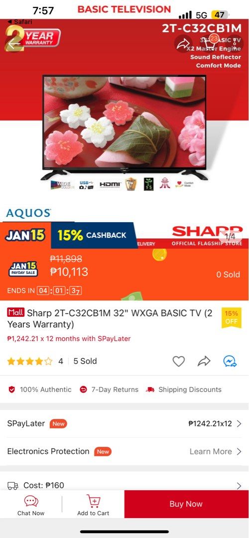 Sharp 2T-C32CB1M 32
