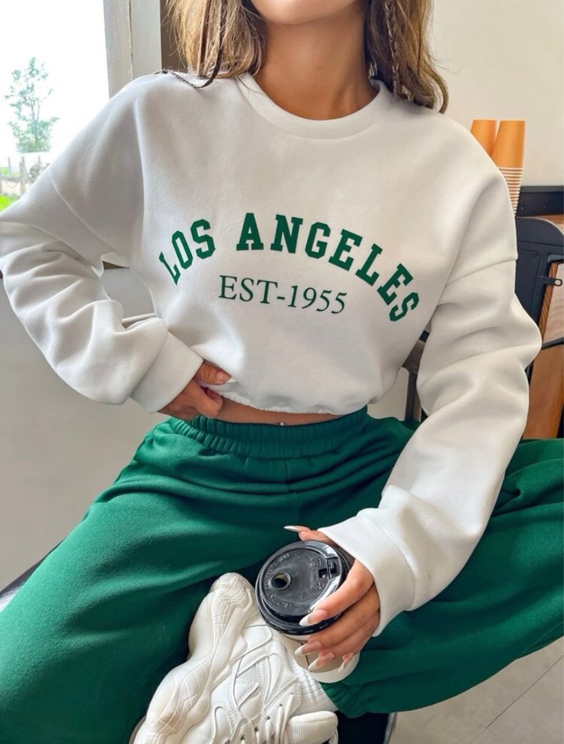 Shein Cropped Sweatshirt Women s Fashion Tops Longsleeves on