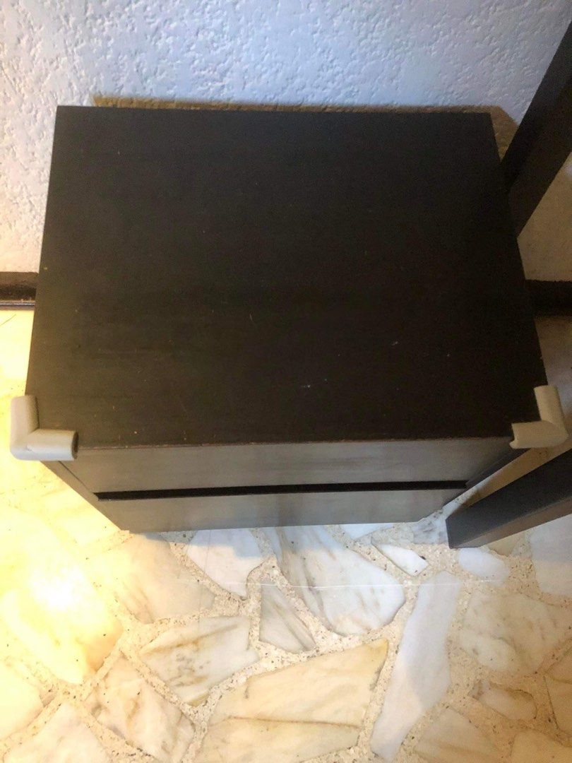 Side table (Category: Tables & Sets) located in Makati City. Submitted by xaannee (Listing ID 1209830864, Image 2). Description: Side table Dark oak Bought at 5000 Selling at 3000 Minimal scratches but still good condition Rfs: change interior not needed Dimensions: Width 16cm Lenght 20cm Height 20cm Pick up at San Isidro Makati City .
