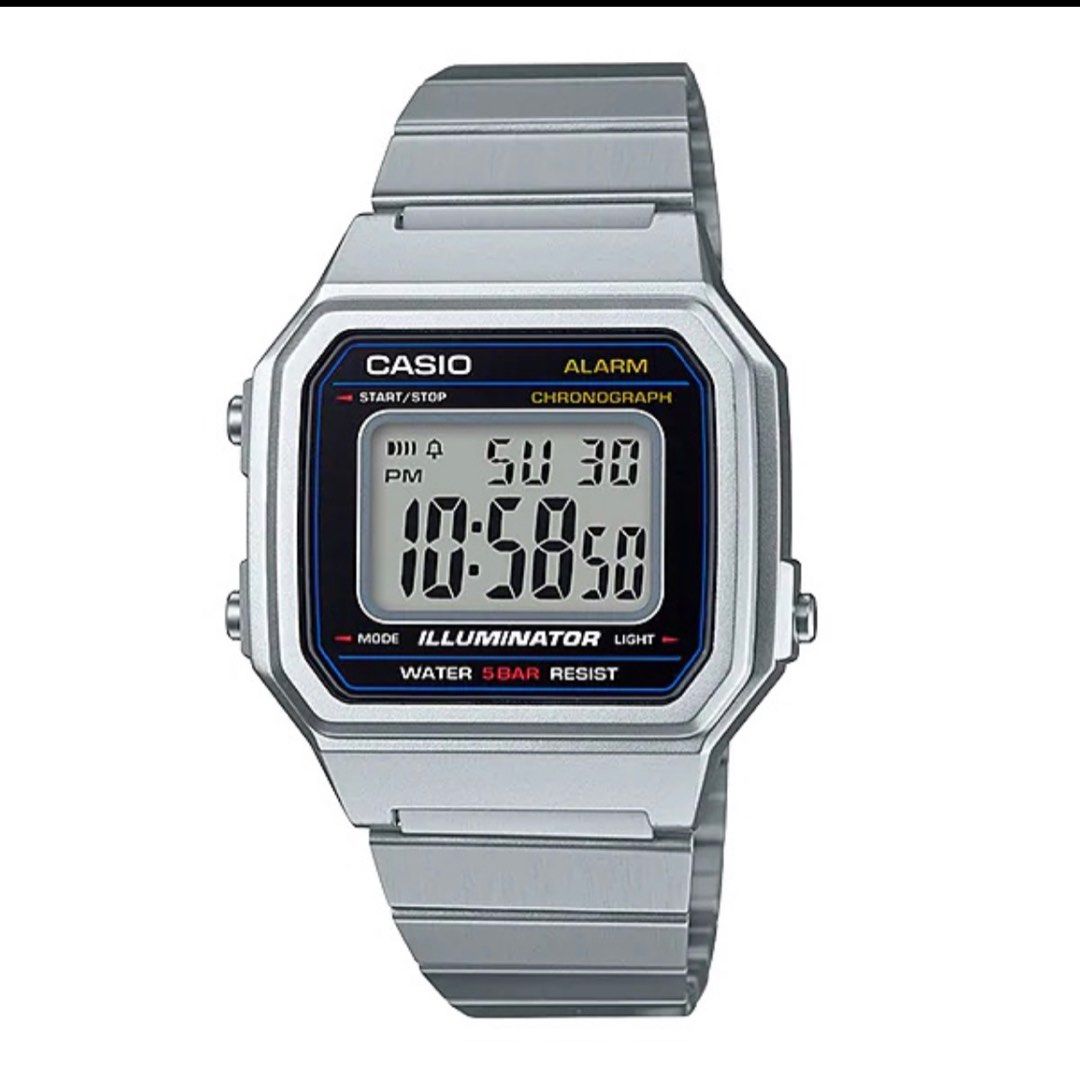 Silver Casio Digital Watch
