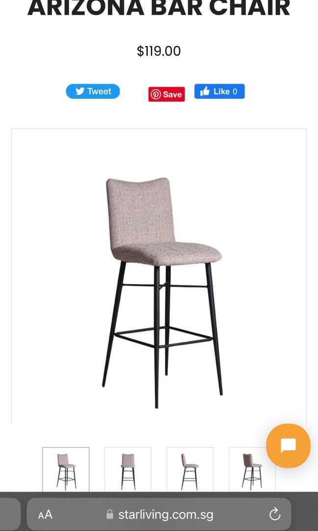 Star Living bar table & chairs , Furniture & Home Living, Furniture