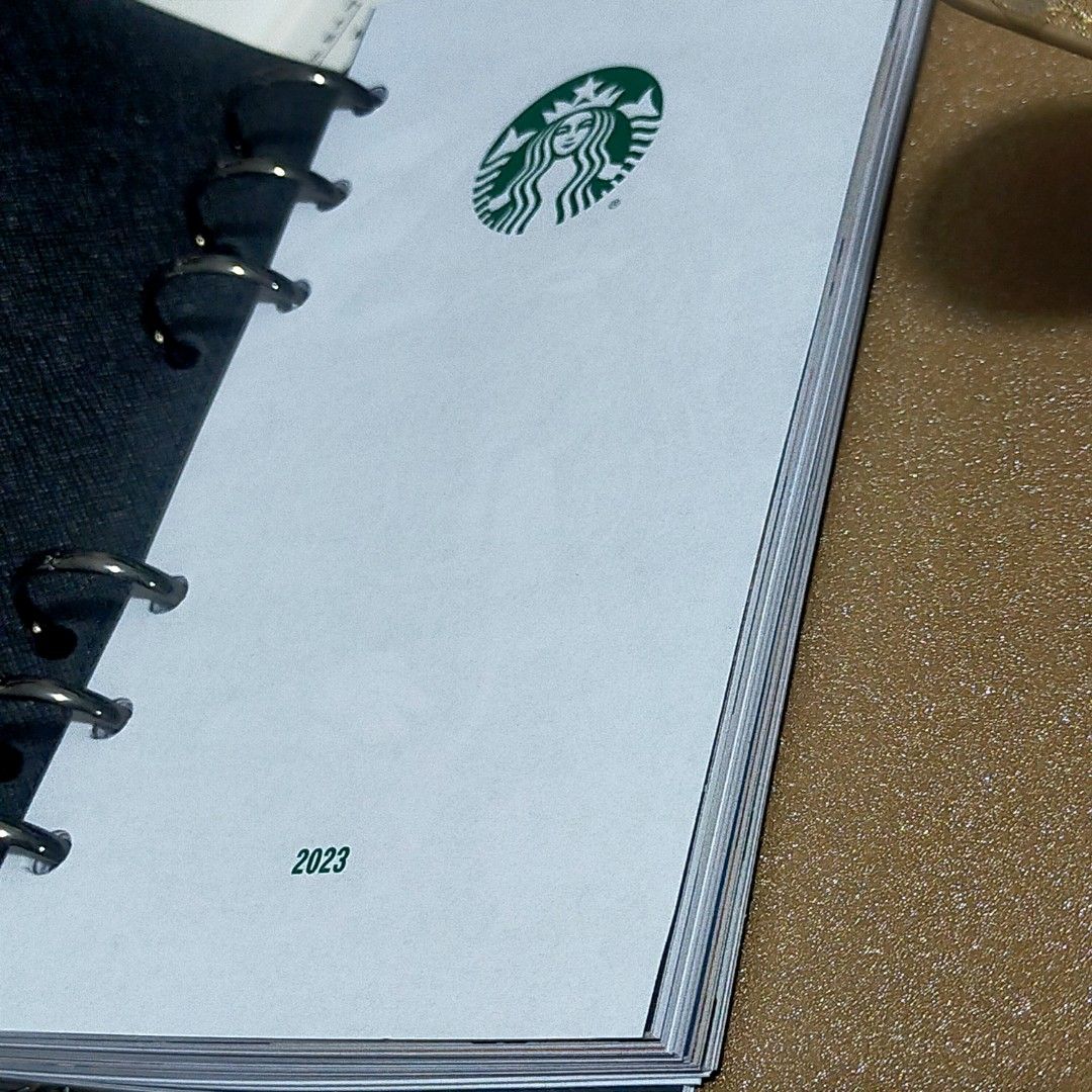 Starbucks Planner 2023 Inserts / Refills, Hobbies & Toys, Stationary