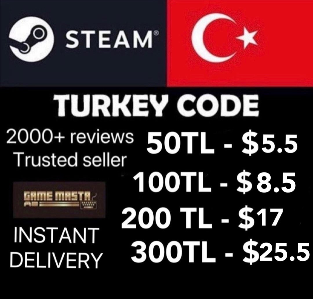 Gift Card Steam, 100 Tl