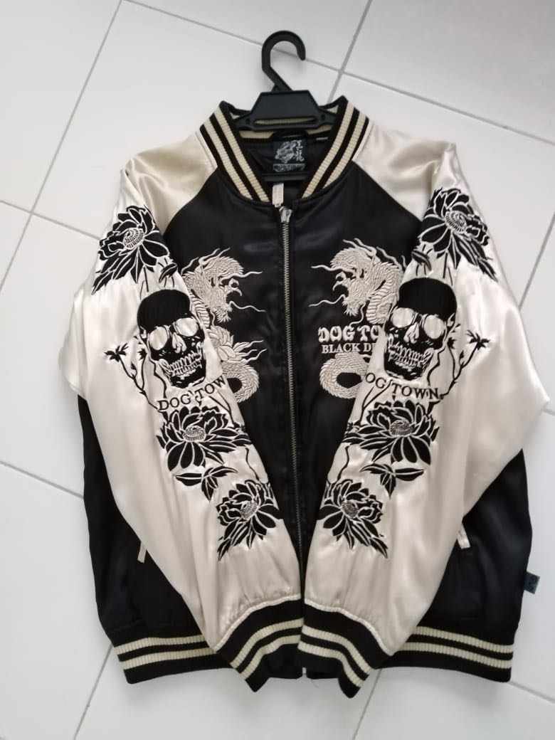 Sukajan Dogtown Black Dragon Skull Edition, Men's Fashion, Coats