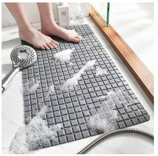 80cm*120cm Extra Large Bathtub Shower Mat With Suction Cups, Non-slip  Thickened Swimming Pool Mat Large Bathroom With Drainage Holes Shower Floor  Mat