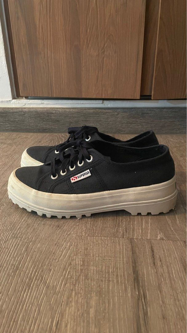 superga navy blue platform sneakers size38, Women's Fashion, Footwear,  Sneakers on Carousell