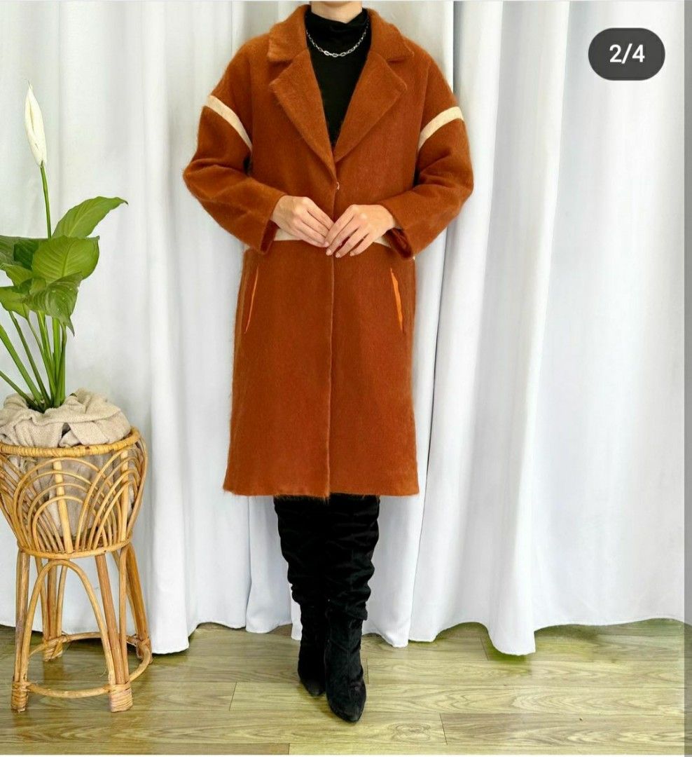 Rust colored wool coat store