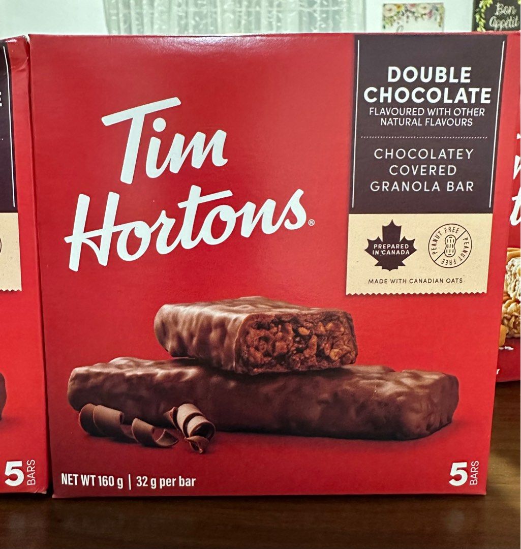  Tim Hortons Double Chocolate Granola Bars, Peanut