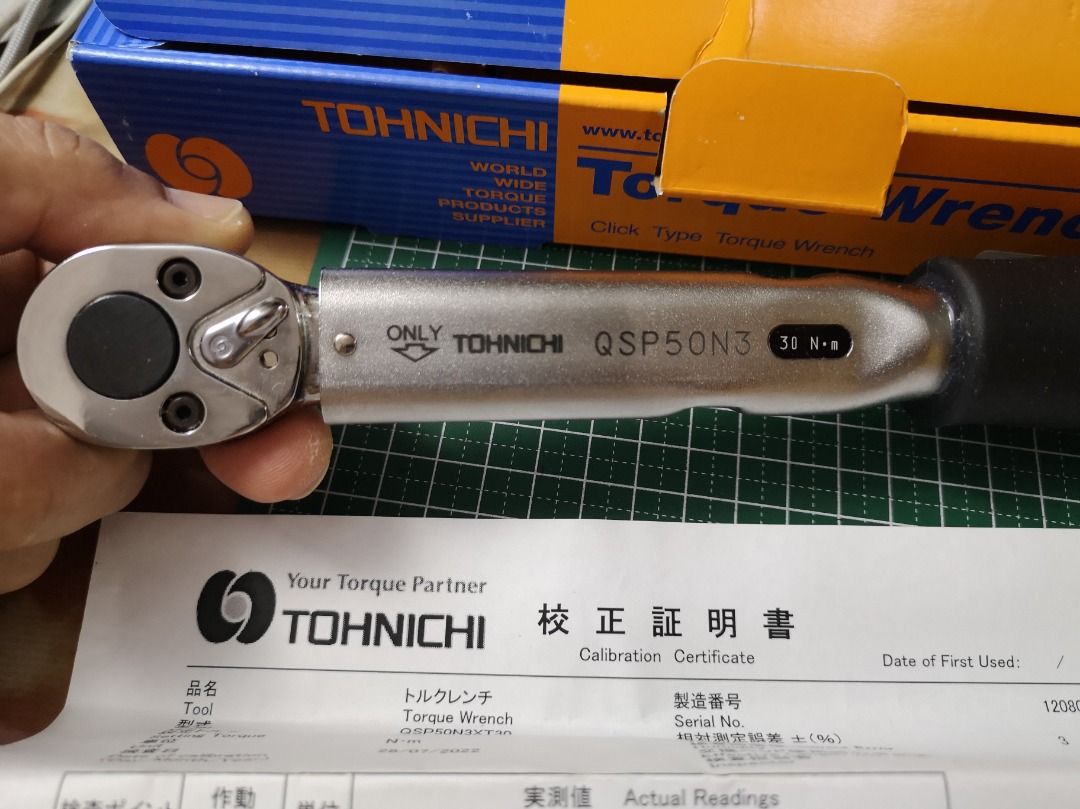 Tohnichi torque wrench QSP50N3 JAPAN MADE Preset 30N.m, Sports
