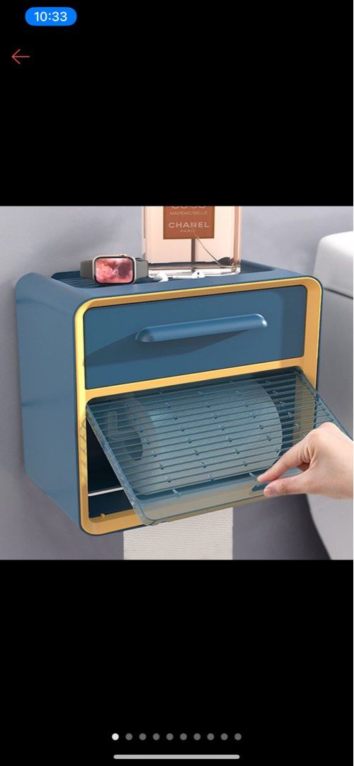 Toilet roll holder organiser storage, Furniture & Home Living, Home