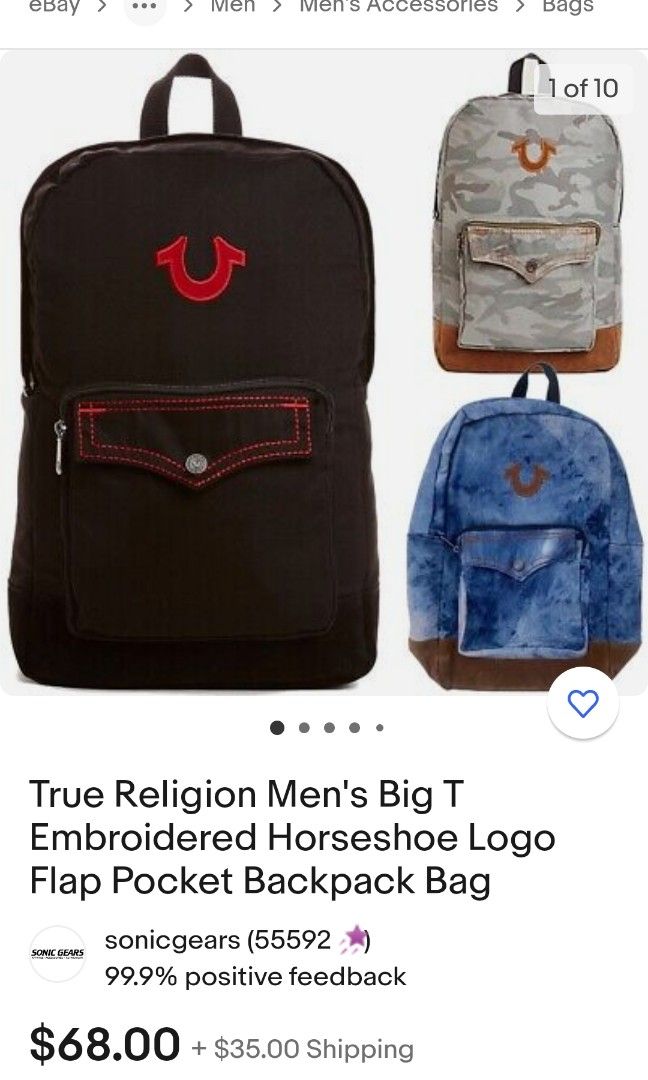 True Religion backpack, Men's Fashion, Bags, Backpacks on Carousell