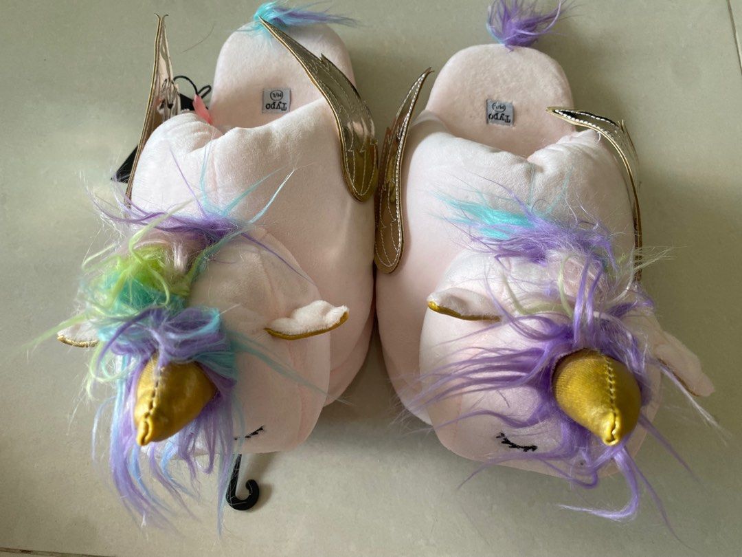 Typo Unicorn Bedroom Slippers Size M L Babies Kids Babies Kids Fashion on Carousell