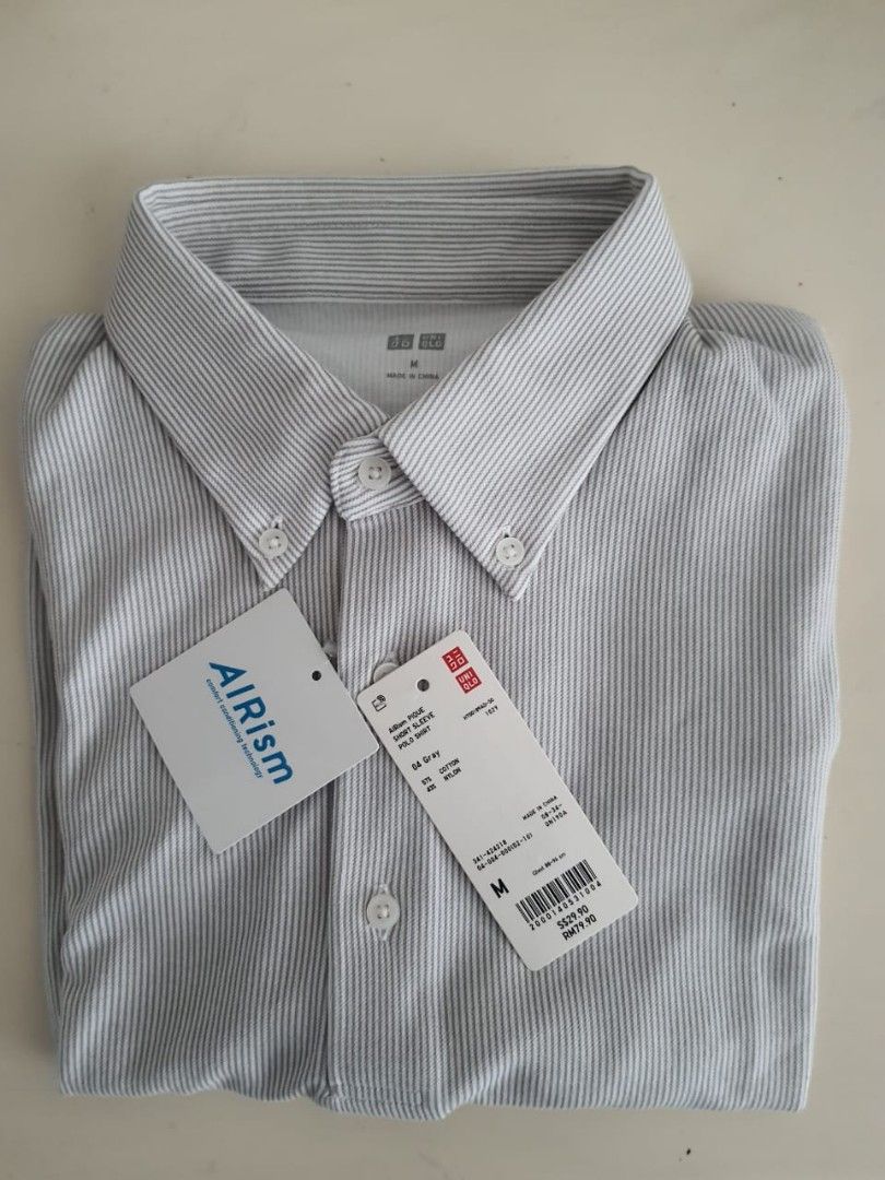 Uniqlo AIRism Pique Short Sleeve Polo Shirt