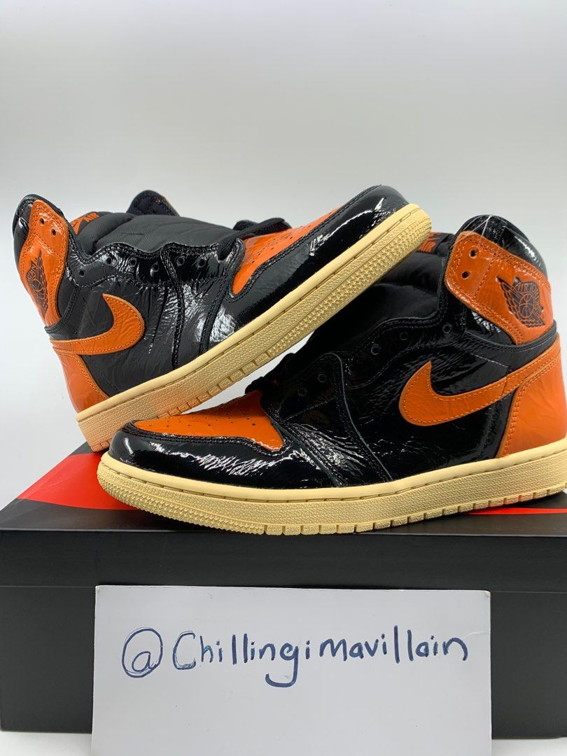Nike Air Jordan 1 High Cut Top SBB Shattered Backboard 3.0 Orange