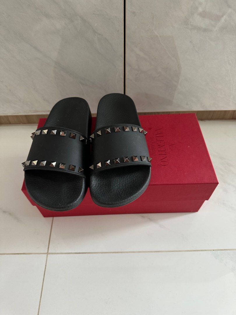 Valentino Garavani Rockstud slides Women s Fashion Footwear