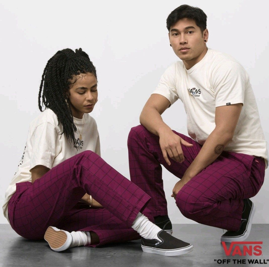 Vans pants mens purple new arrivals