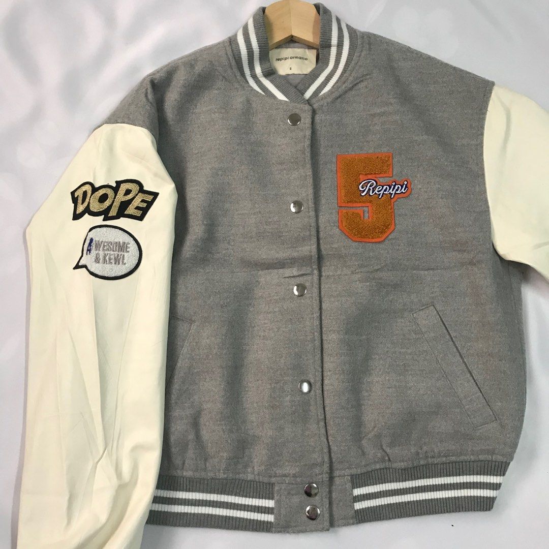 Varsity jacket leather, Men's Fashion, Coats, Jackets and Outerwear on