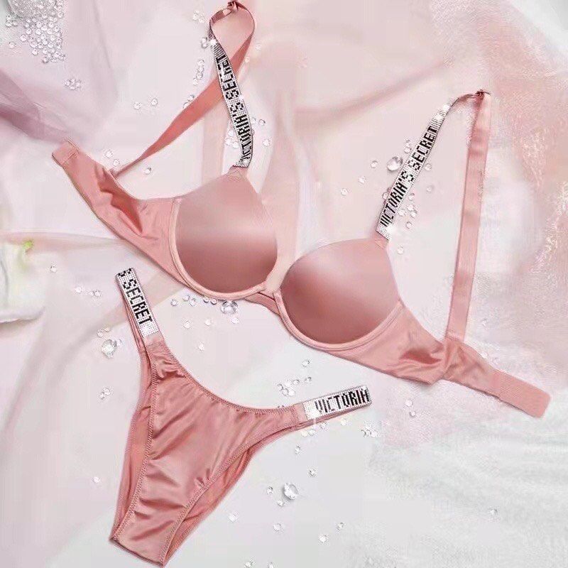 Victoria secret set bra & panties gift for valentine day , Women's Fashion,  New Undergarments & Loungewear on Carousell