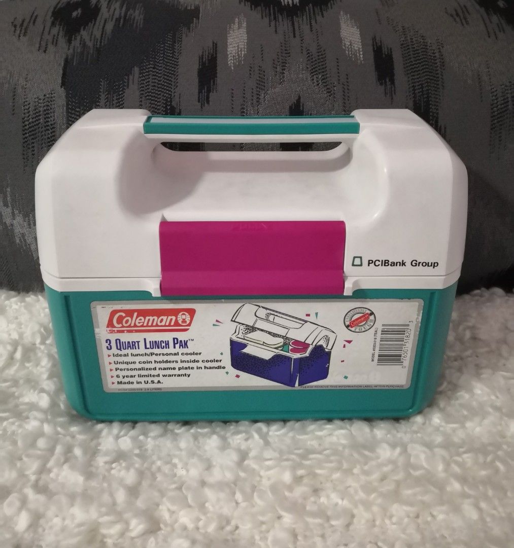 1980 s Retro Coleman Insulated Lunch Box Cooler TV Home