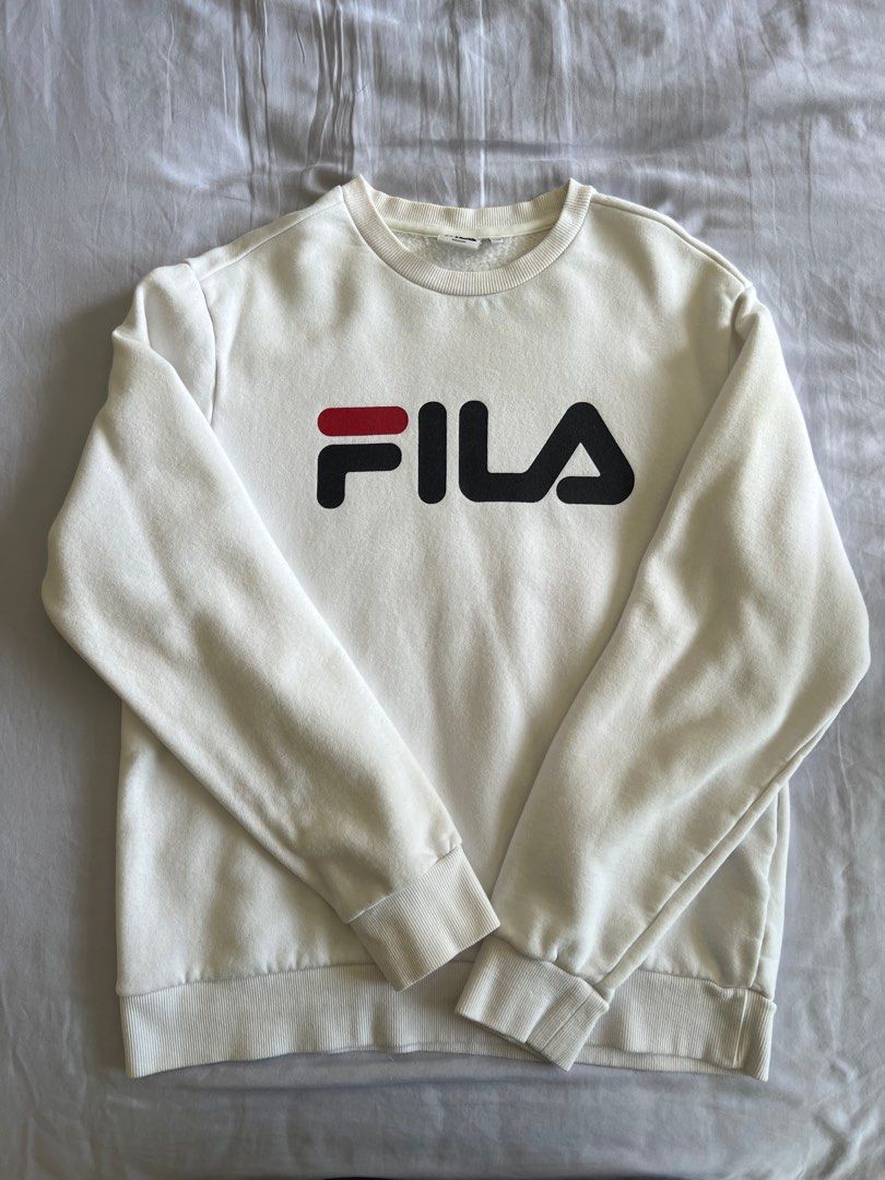 White fila sweatshirt sale