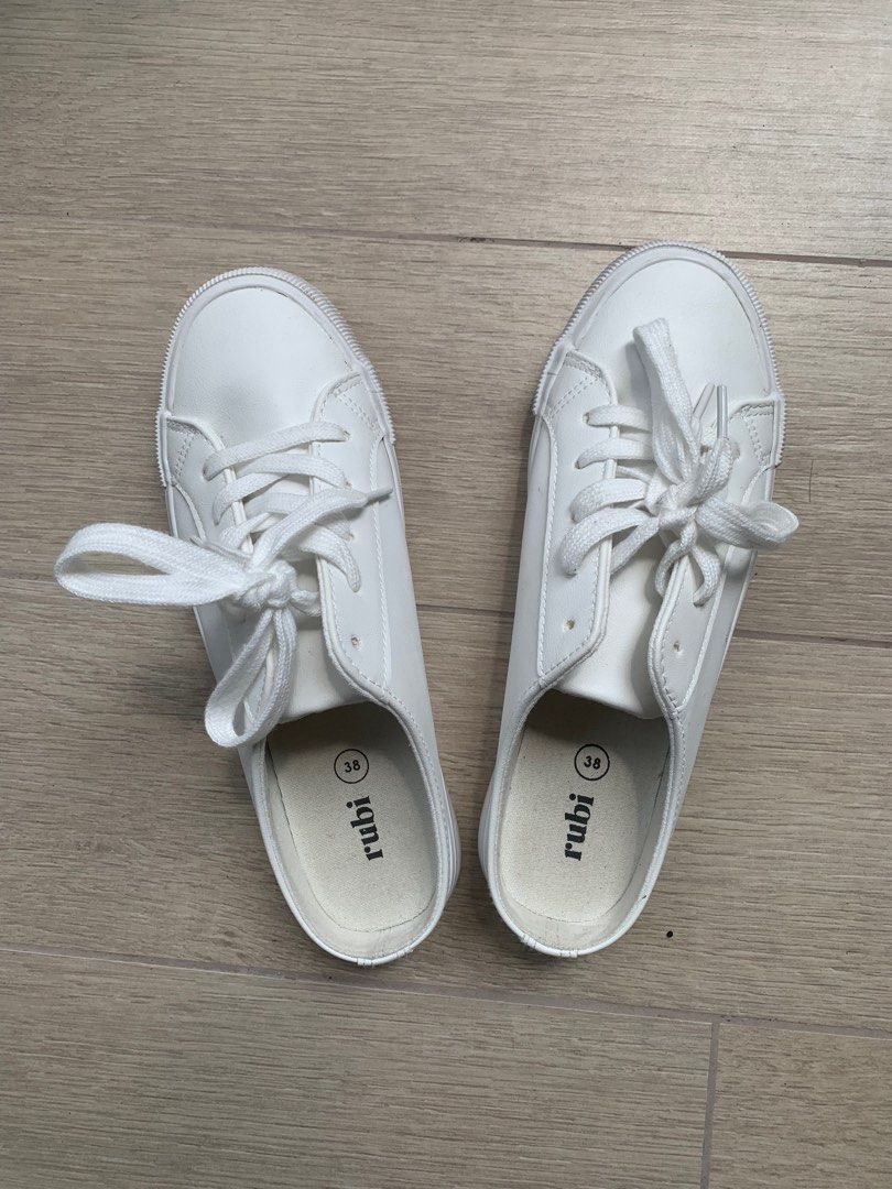 White shoes slip on
