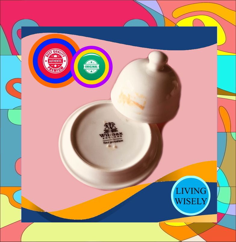 Wilmax England Porcelain Butter Dish (Small) (Category: Other Kitchenware & Tableware) located in Tarlac. Submitted by living.wisely (Listing ID 1209672608, Image 2). Description: ☑️ The Small Wilmax England Porcelain Butter Dish still available. ✅ Like new: Used lightly only once. As good as new. Only used for a party once. ☑️ Color: White ✅ Diameter: 9cm (Dish) 6.5cm (Butter Cover) Height: 5.5 cm ☑️ Glue from the price tag is still visible. ✅ L