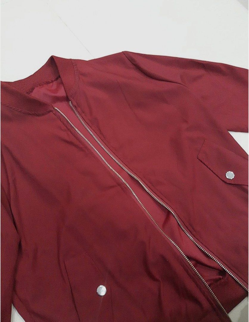 Red wine bomber jacket new arrivals