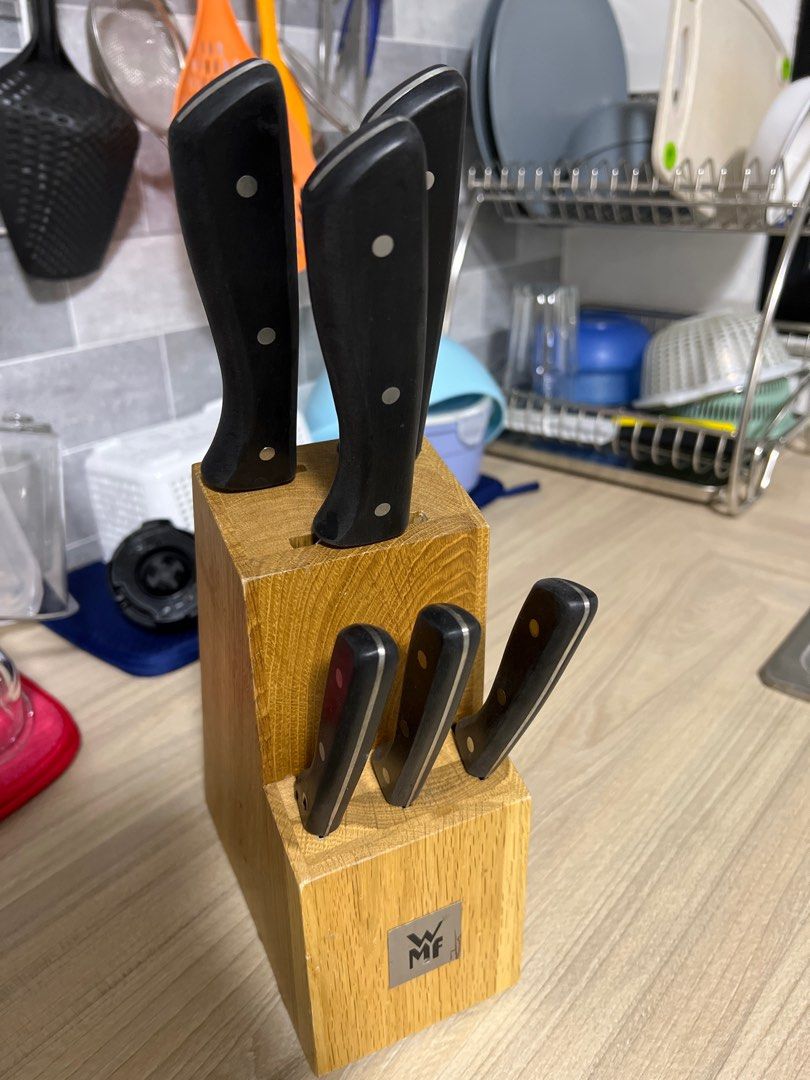 WMF knife set with knife holder, Furniture & Home Living, Kitchenware
