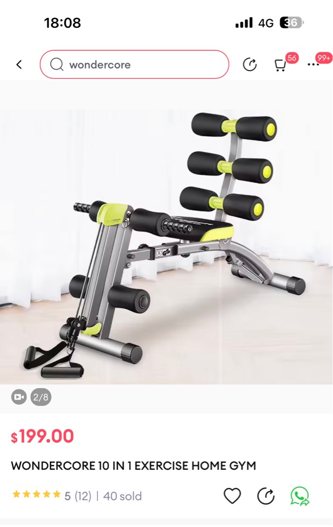 wonder core cycle workout machine