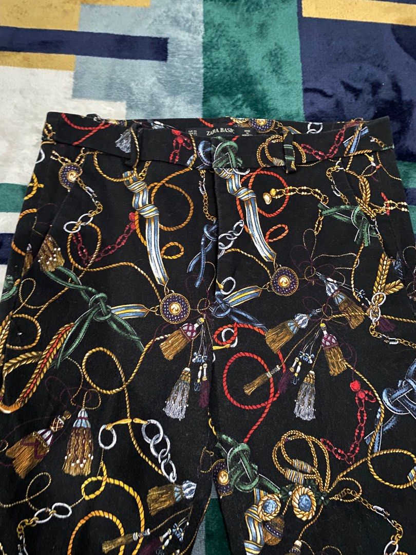 ZARA Chain Print Pants