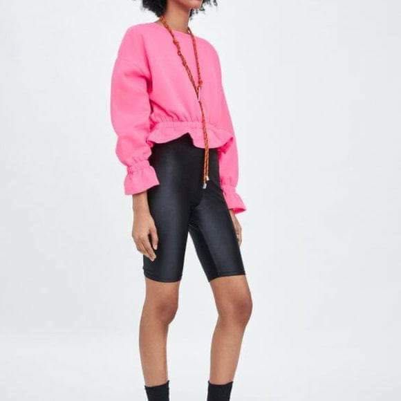 Zara gathered sweatshirt outlet