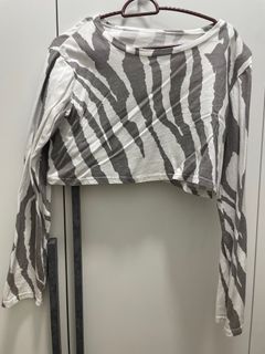Zebra print long sleeve top