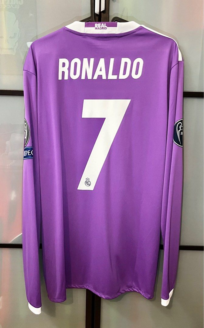 RONALDO # 7 RM Home UCL FINAL KYIV 2018 Retro Jersey 2017/18