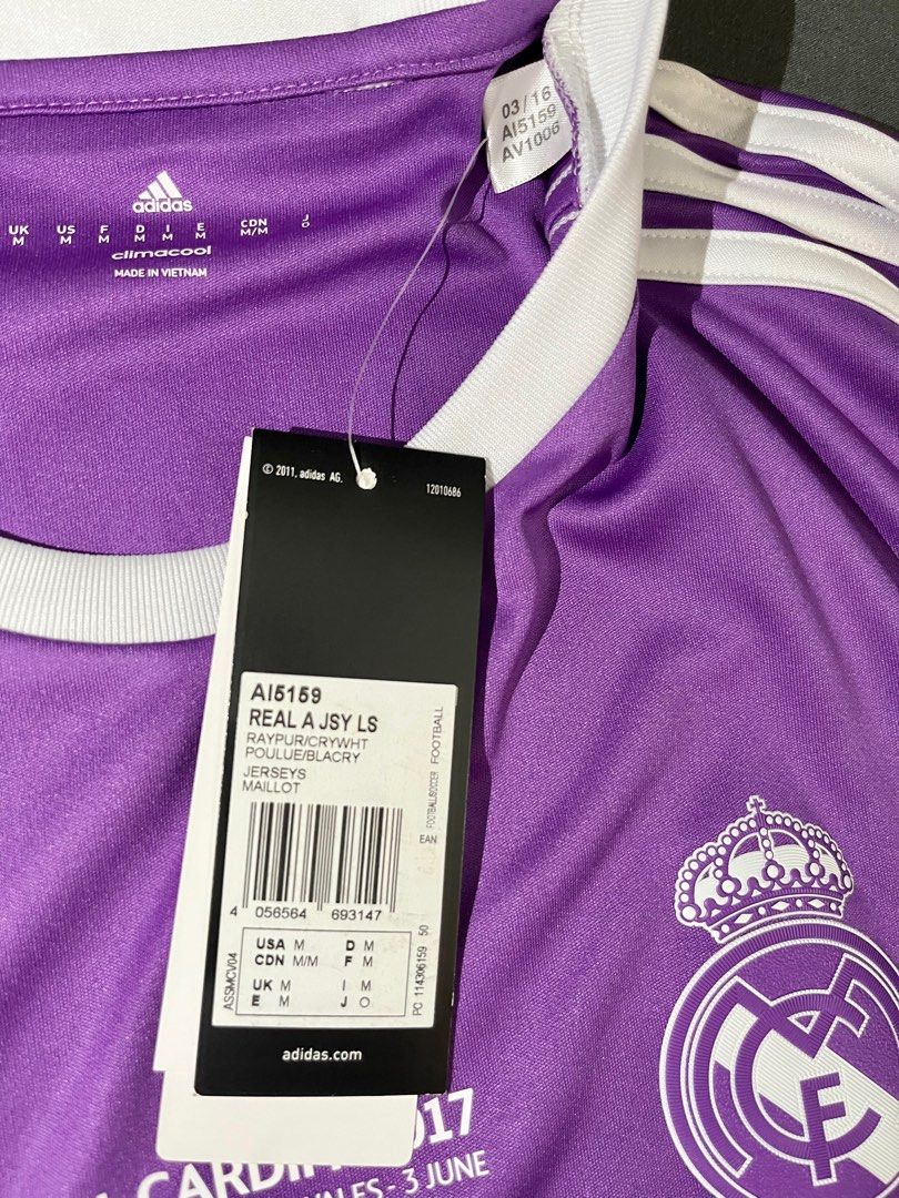 Real Madrid Away Jersey Champions League FinalCardiff 2017 Patch Ronaldo  BNWT