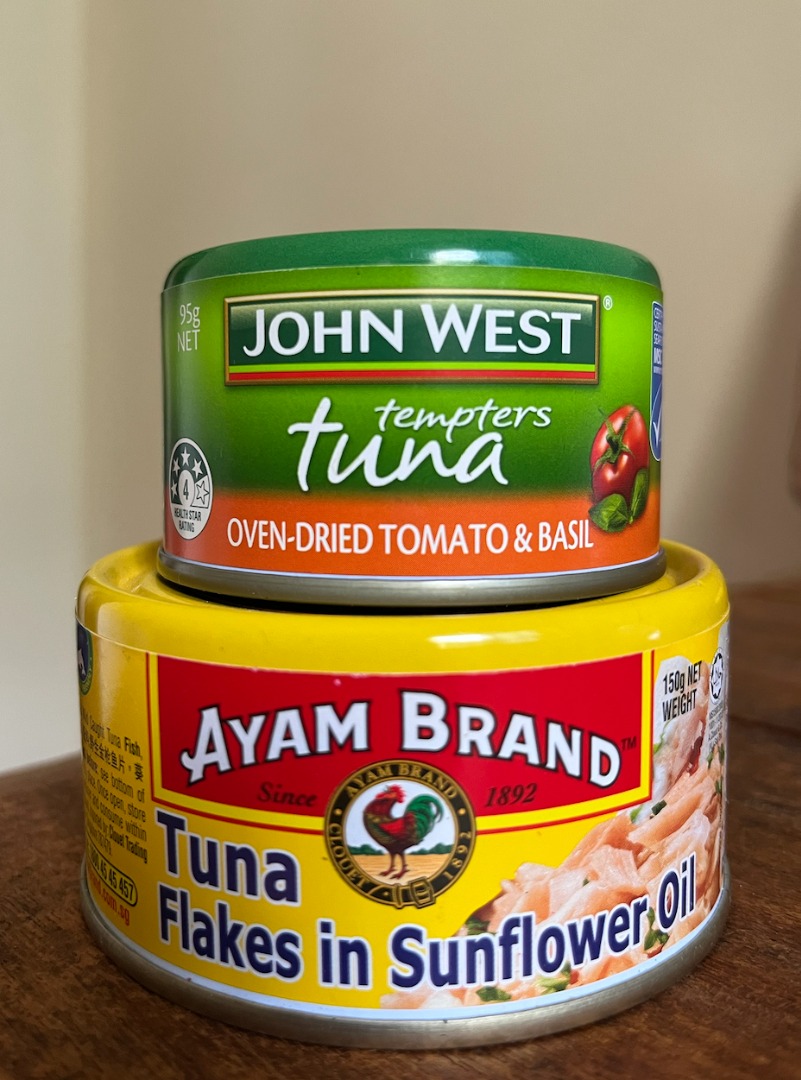 2 x Ayam Brand Tuna Flakes & 2 x John West Tuna Tempters, Food & Drinks