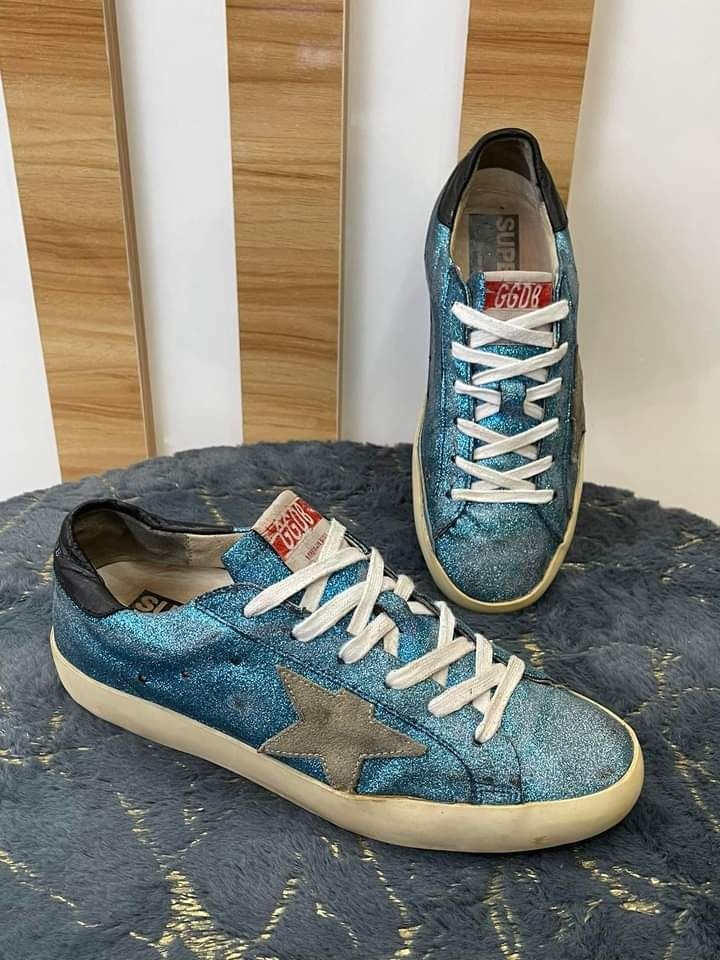 Blue glitter cheap golden goose