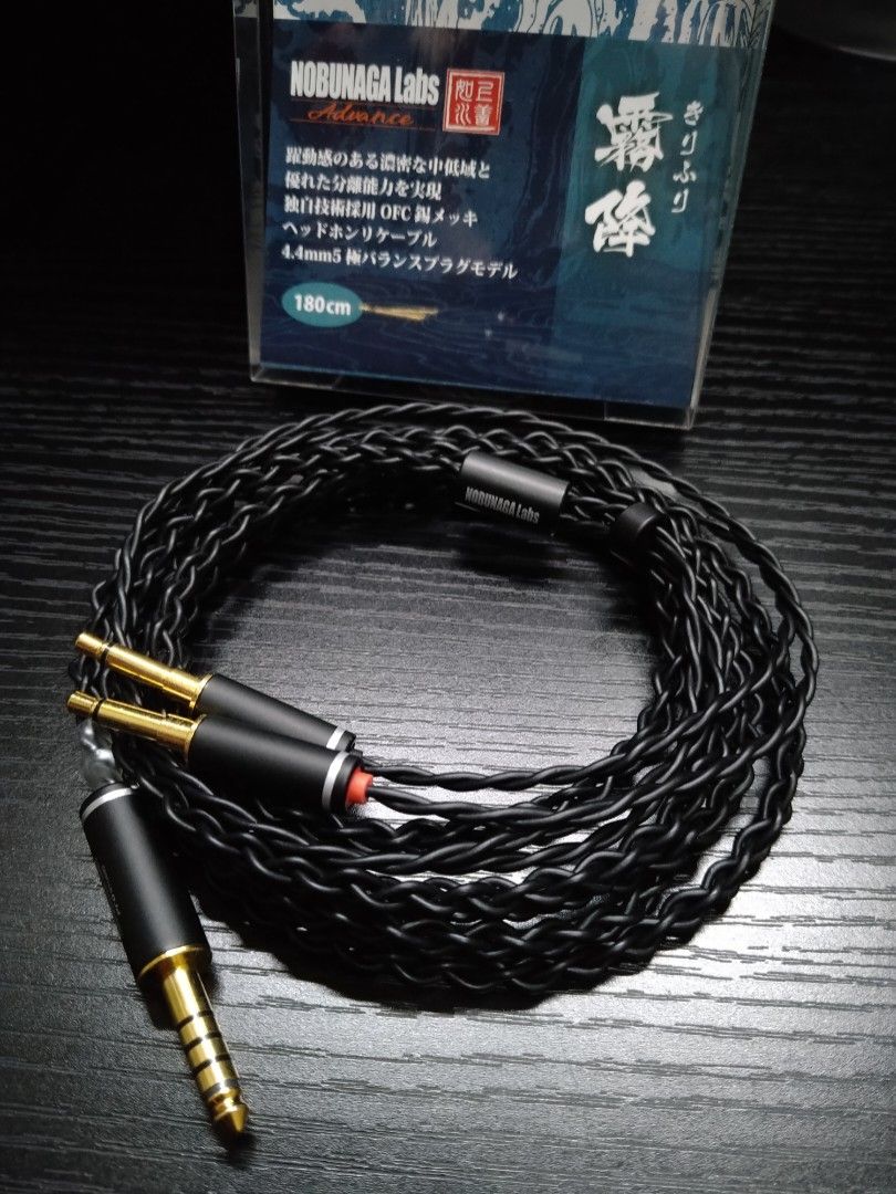信長NOBUNAGA Labs 霧降耳機線4.4mm平衡/雙3.5mm, 音響器材, 其他音響