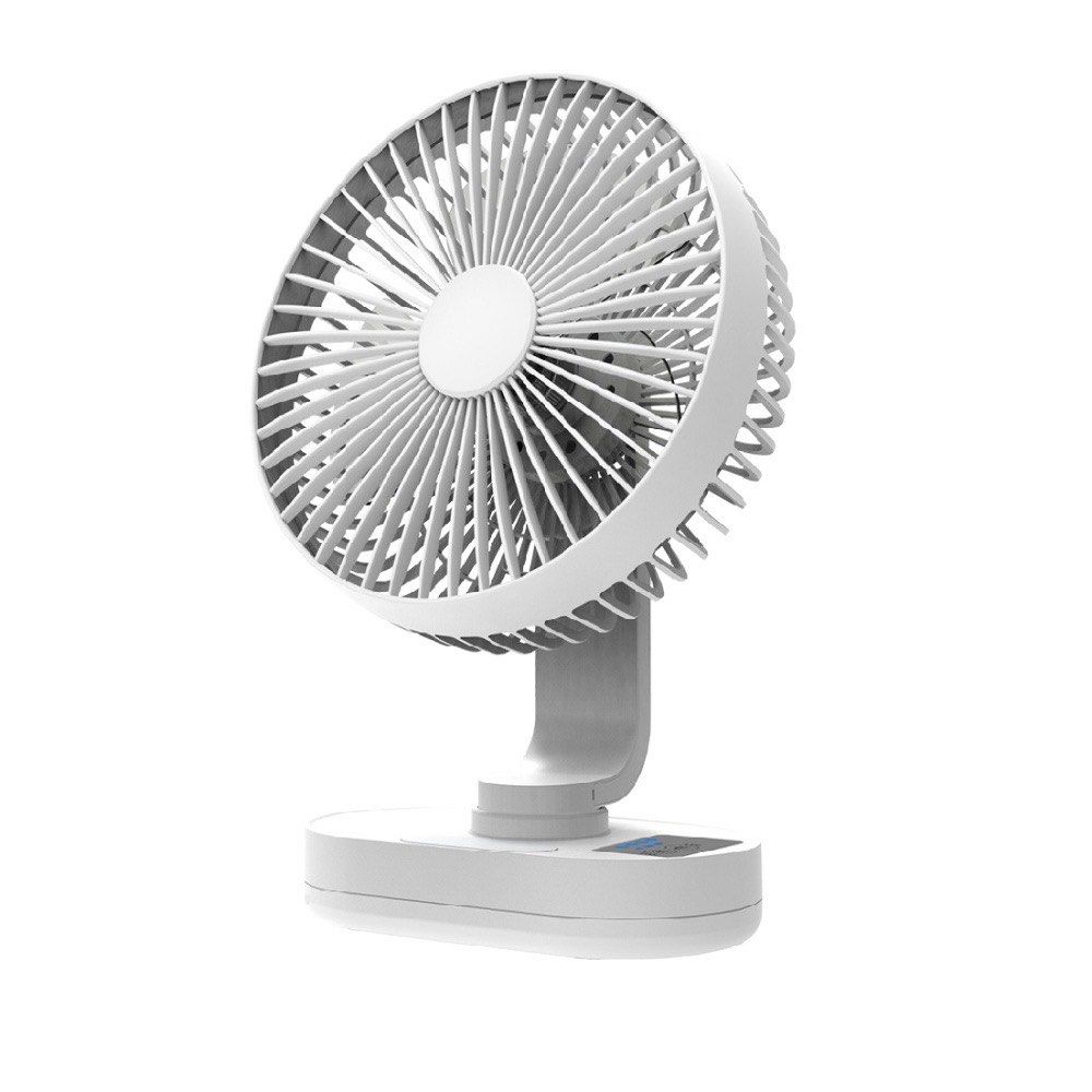 Akari rechargeable LED fan with light, Furniture & Home Living