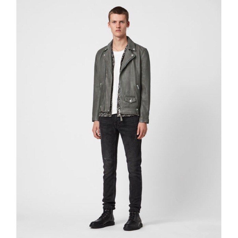 Milo leather top biker jacket